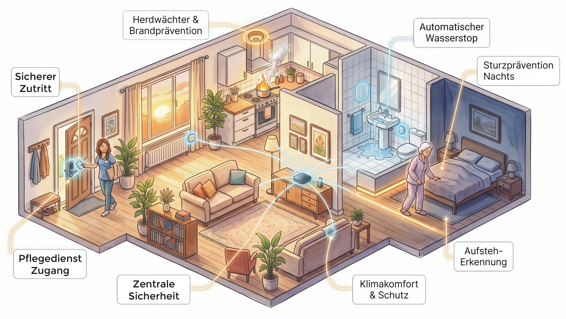 Isometrische Darstellung des Simbolon Systems im Haus