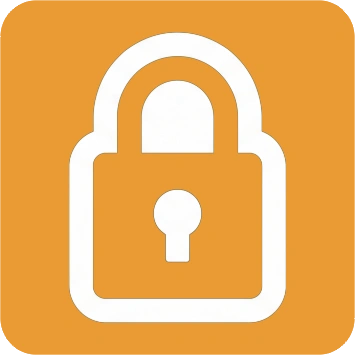 Schild Icon Orange
